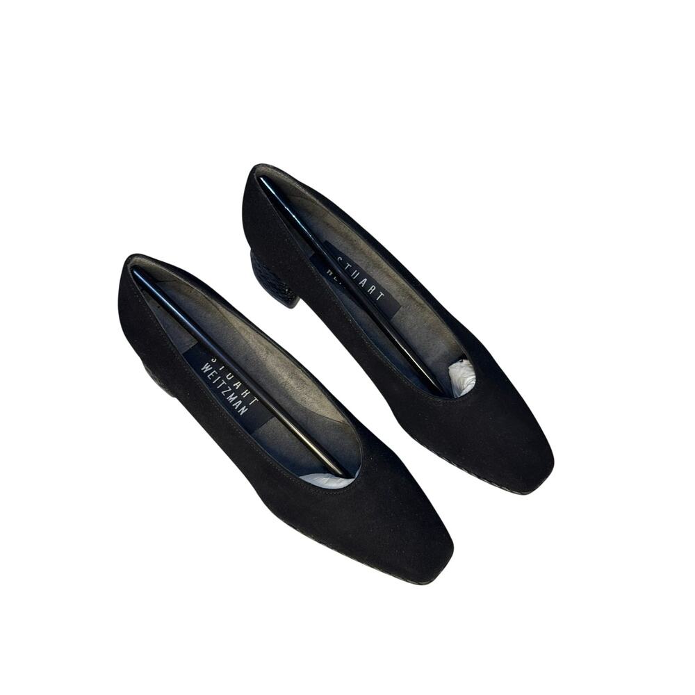 Vintage Black Suede Stuart Weitzman Pumps Size 4 1/2